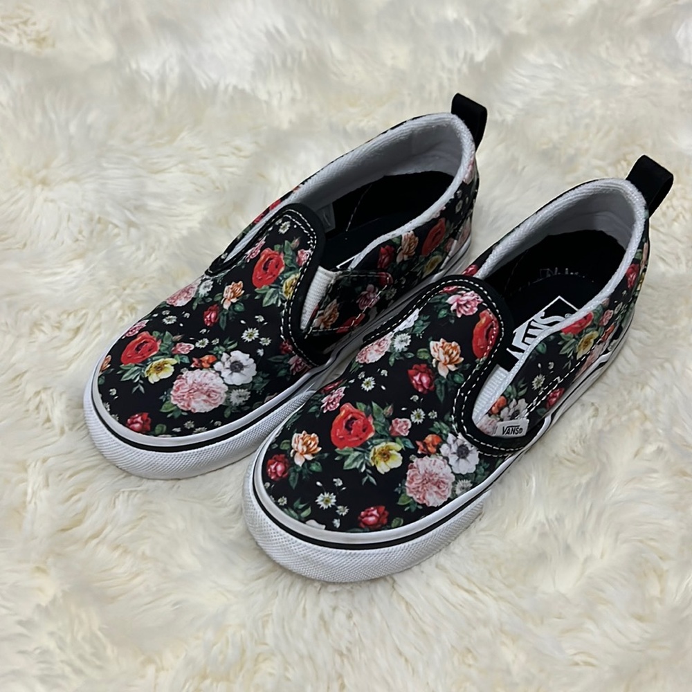 Vans floral toddler girls size 10